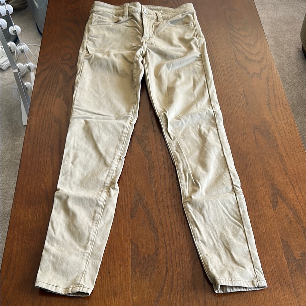 American Eagle High Rise Jegging Girl’s Tan Jeans - 0 Regular